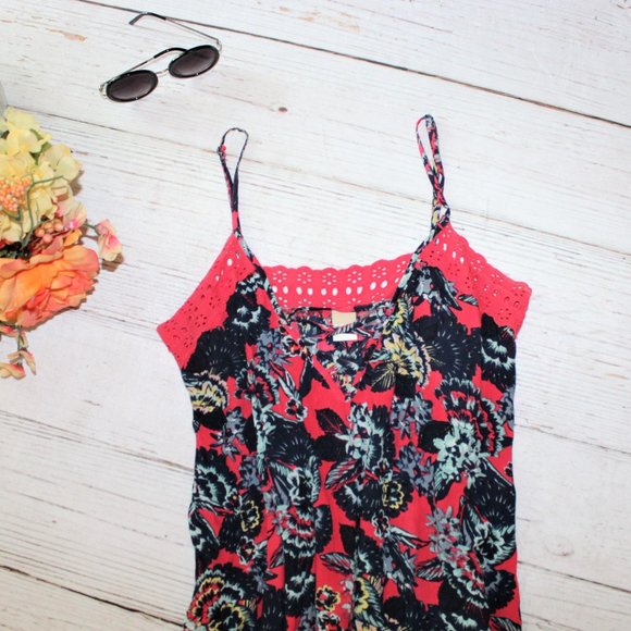 Roxy Eyelet Floral Strappy Dress - Picture 5 of 11